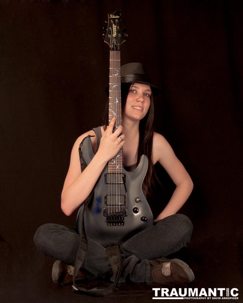 I saw an amazing picture on a web site of this female guitarist.  She was beautiful.  After a bit of searching, I was able to contact her and we did this shoot together.